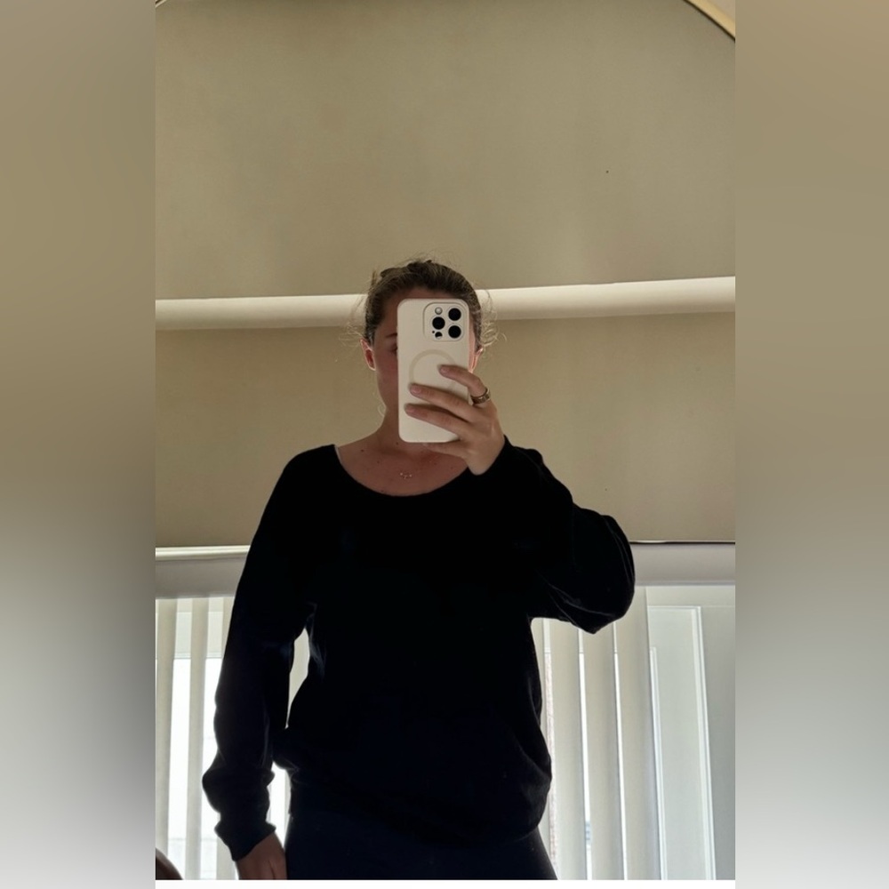Vince Black 100% Cashmere Scoop Neck Deep V-Back Sweater Small - Picture 4 of 4